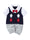 High Quality Summer Gentleman Bow Tie Button Baby Jumpsuit