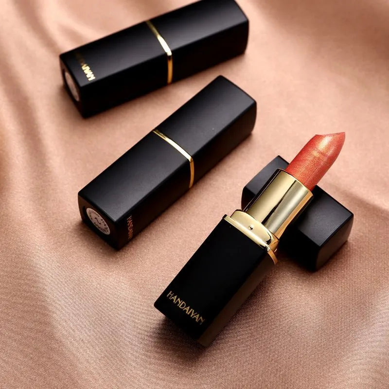 3Pcs Handaiyan Mermaid Shiny Pearlescent Color Discoloration Lipstick