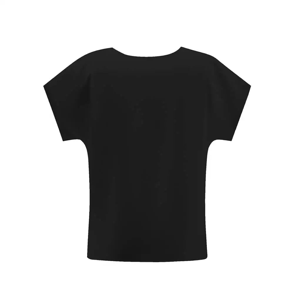 Women Fashion Hollow Out Lace V Neck Short Sleeve Blouse