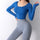 Yoga top with Button-decorated sports t-shirt women's tight-fitting elastic quick-drying running