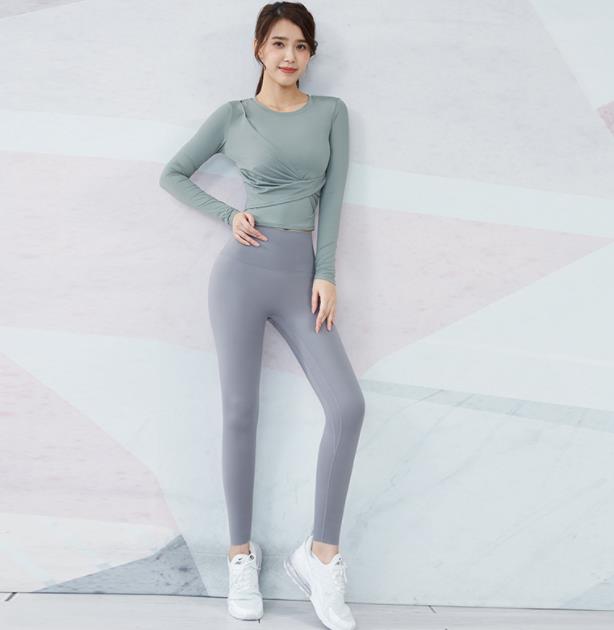 European Style Pure Color Nobel Drape Yoga Suits set