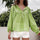 Outlet Summer new long-sleeved pullover breathable green casual cotton and linen shirt