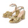 New  fashion sandals thick heel bow silk sandals Retro shoes