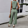 European style Casual Solid color 2 pcs set