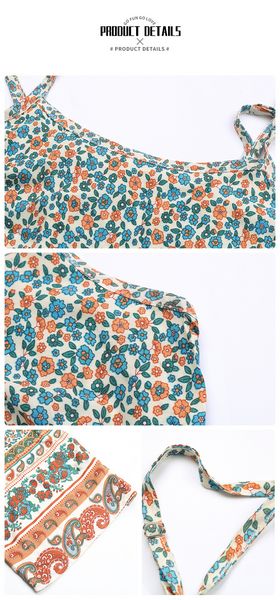 European style Sleeveless Printed Summer Jumpsuits