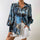 European style Summer Long sleeve Printed Blouse
