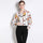 European style Print Polo collar Long sleeve Shirt