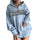 Fashion Printing Contrast Color Hooded Sweater Cardigan