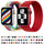 3 PCS Nylon Single-turn Braided Watch Band For Apple Watch Series 8&7 41mm / SE 2&6&SE&5&4 40mm / 3&2&1 38mm, Length:135mm (Rainbow + Colour + Strawberry Red)
