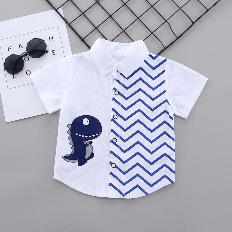 New Fashion Summer Baby Clothes For Boys Children Cartoon Shirt Shorts 2pcs/Sets Kids Clothing Toddler Casual Cotton Tracksuits