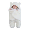 0-6M Solid Color Fleece Sleeping Bag With Ear Style Kid