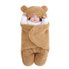 0-6M Solid Color Fleece Sleeping Bag With Ear Style Kid