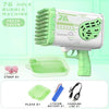 76/80/88 Holes Electric Rocket Bubble Gun With LED Gatling Blowing Soap Water Bow Bubble Machine Outdoor Toys For Children Gifts