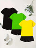 Casual Summer Outfits for Boys and Girls Cool Off-Road Printed Short-Sleeved T-Shirts and Shorts Everyday Cotton Summer Outfits