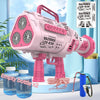 LED Big Holes Rocket Bubble Guns Large Automatic With Shape Fast Machine Gun Launcher Bubbles Blower Soap Outdoor Toys For Kids