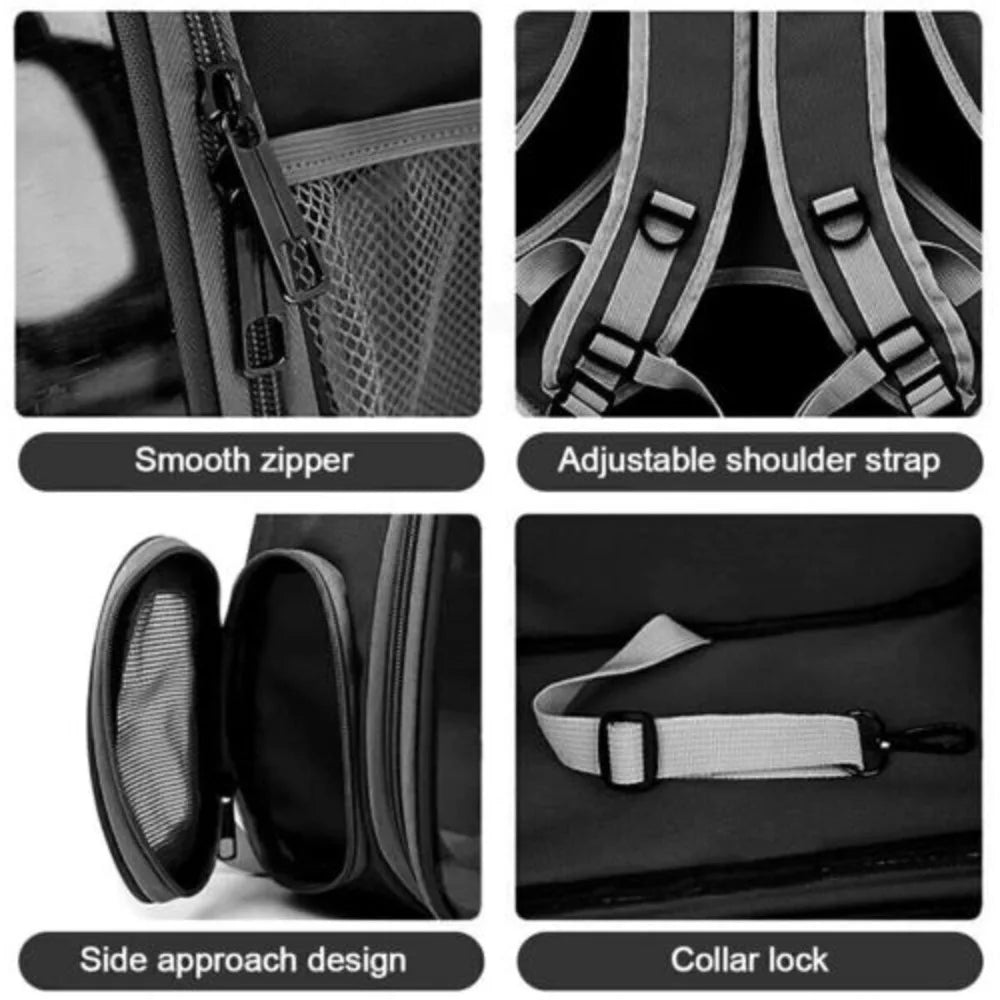 Astronaut Window Pet Carrier Travel Bag Cat Puppy Dog Portable Clear Backpack UK