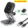 3 In 1 Magnetic Wireless Charger Stand Pad Magnet Fast Charging Station For Magsafe iPhone 16 15 Samsung Galaxy Apple Watch 1-9