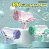 76/80/88 Holes Electric Rocket Bubble Gun With LED Gatling Blowing Soap Water Bow Bubble Machine Outdoor Toys For Children Gifts