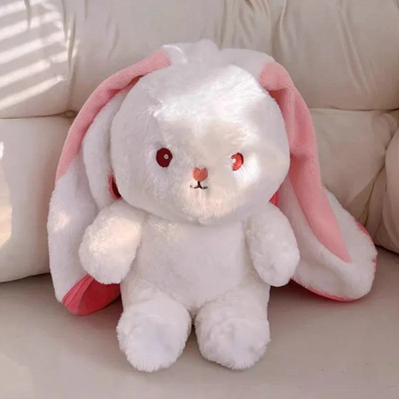 Cute Strawberry Carrot Rabbit Plush Toy Stuffed Creative Into Fruit Transform Baby Cuddly Bunny Doll 25cm for Kid Birthday Gift