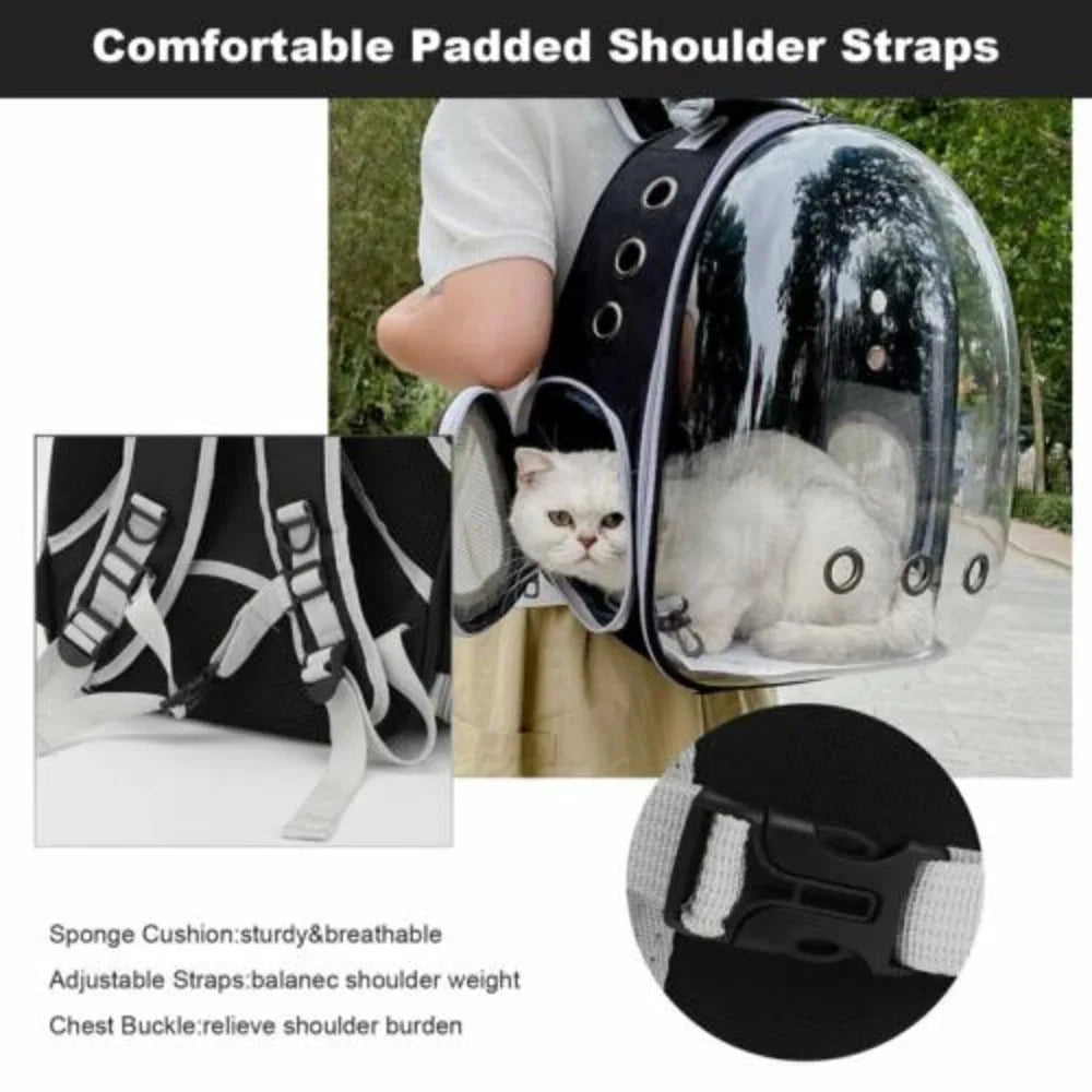 Astronaut Window Pet Carrier Travel Bag Cat Puppy Dog Portable Clear Backpack UK