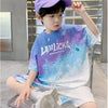 Summer Boys Sets Kids Basketball Sports Suit New Children's Fashion Loose Outfit Baby Short-Sleeved Top Shorts 2 Piece 2-14 Year