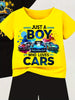 Casual Summer Outfits for Boys and Girls Cool Off-Road Printed Short-Sleeved T-Shirts and Shorts Everyday Cotton Summer Outfits