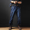 2025 Men's Multi-Pocket Straight Cargo Jeans Loose Casual Jeans