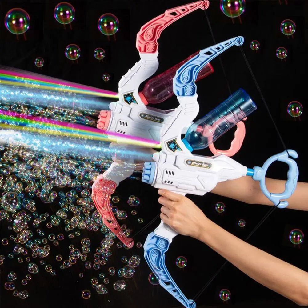 76/80/88 Holes Electric Rocket Bubble Gun With LED Gatling Blowing Soap Water Bow Bubble Machine Outdoor Toys For Children Gifts