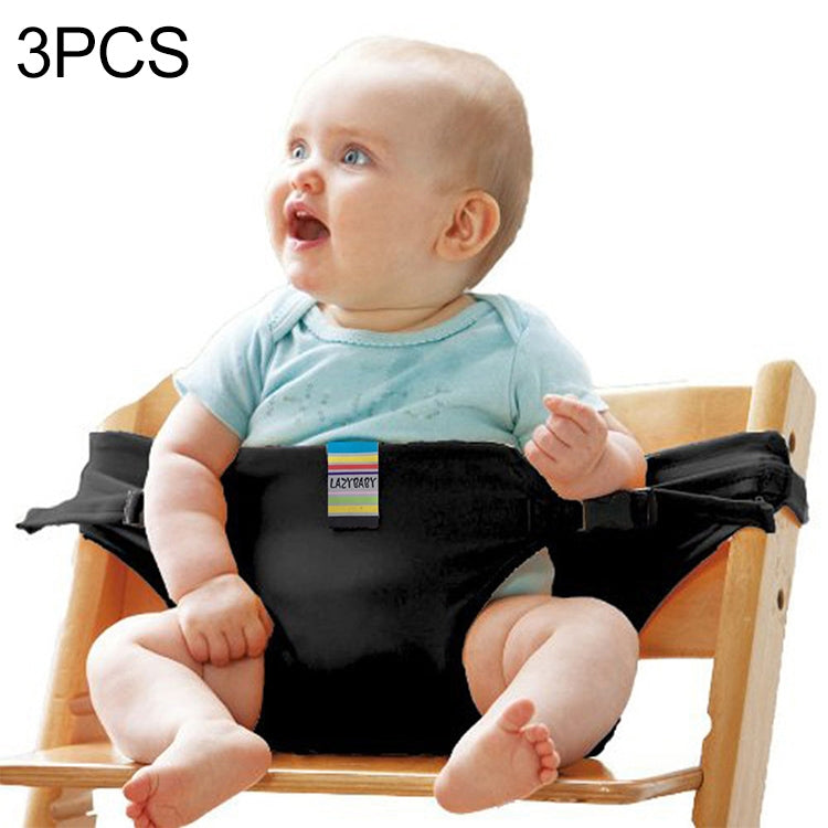 3PCS Chair Portable Seat Dining Lunch Chair Seat Safety Belt Stretch Wrap Feeding Chair Harness Seat Booster