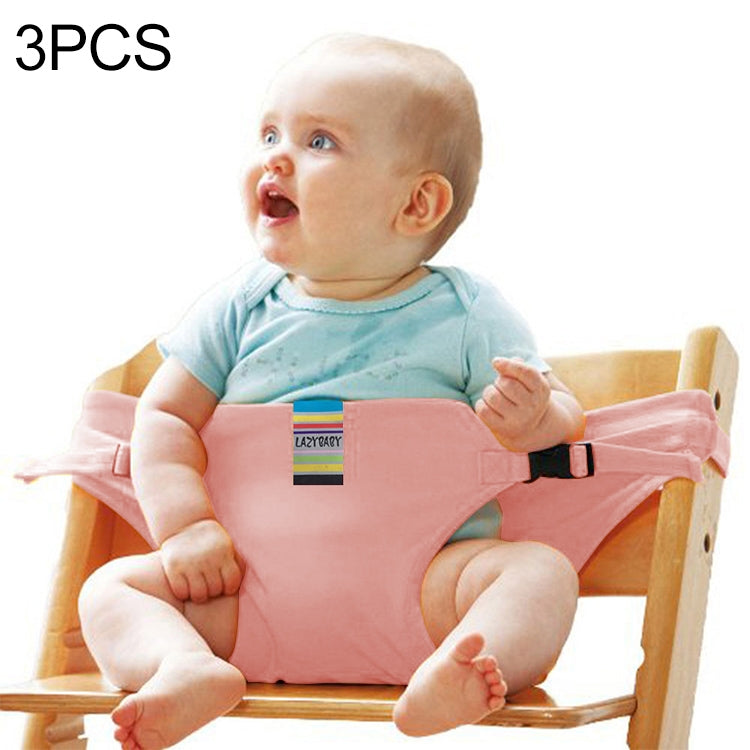 3PCS Chair Portable Seat Dining Lunch Chair Seat Safety Belt Stretch Wrap Feeding Chair Harness Seat Booster