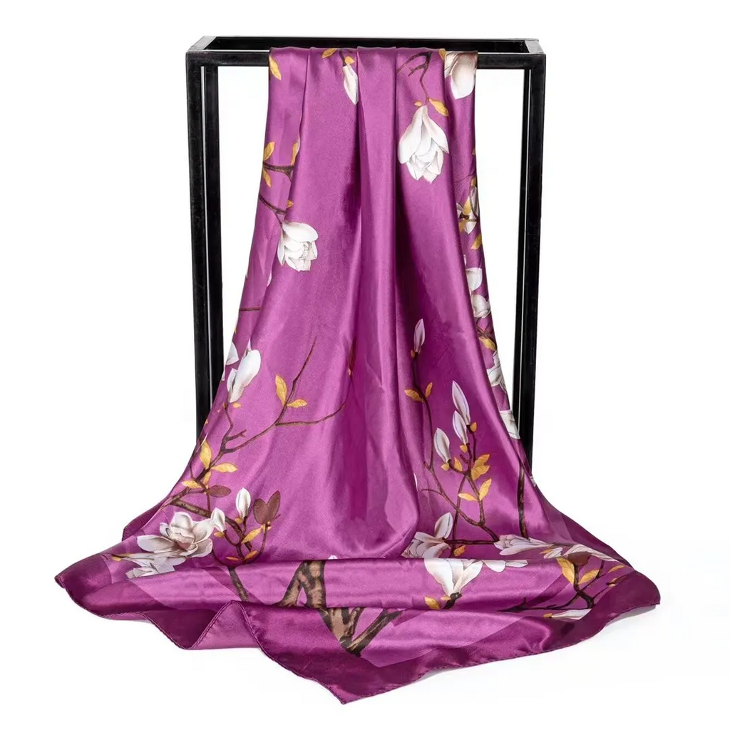 (Buy 1 Get 2)  Women'S Fashion Painted Pearl Color Imitation Silk Scarf