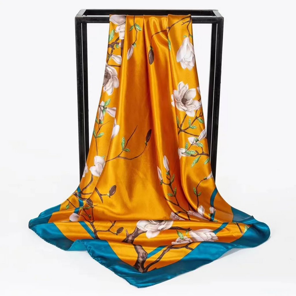(Buy 1 Get 2)  Women'S Fashion Painted Pearl Color Imitation Silk Scarf