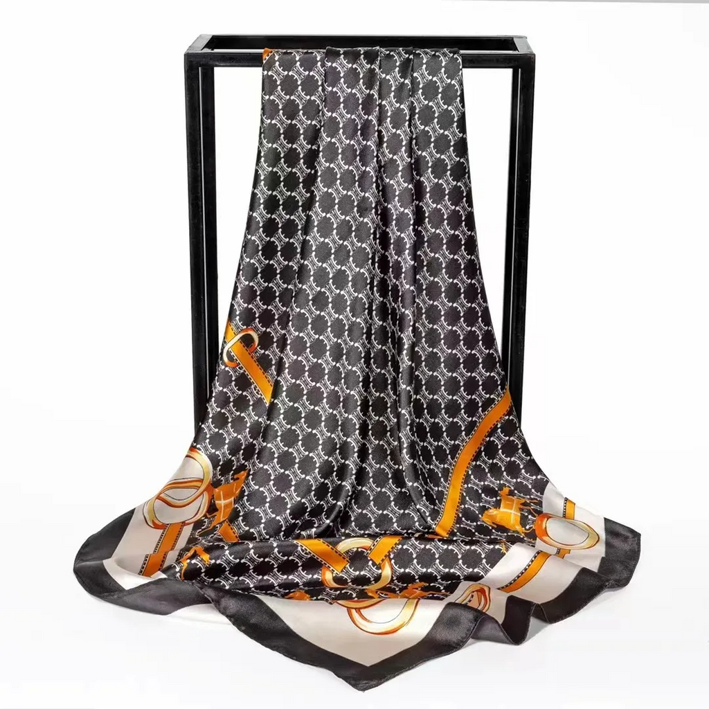 (Buy 1 Get 2)  Women'S Fashion Painted Pearl Color Imitation Silk Scarf