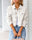 Women Edgy Casual Solid Color Long Sleeves Denim Jacket