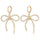 2 Pcs Fashion Rhinestone Bow Earrings