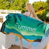 Double-Sided Velvet Summer Breathable Skin-Friendly Quick-Drying Printing Beach Towel-Buy One Get One