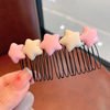 (Buy 1 Get 2) Kids Girls  Candy Color Floral Heart Star Comb Hair Card
