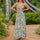 Summer Women Casual Bohemian V-Neck Floral Print Maxi Dress