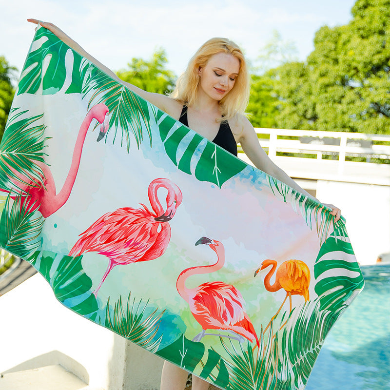 Double-Sided Velvet Summer Breathable Skin-Friendly Quick-Drying Printing Beach Towel-Buy One Get One