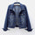 Women Fashion Winter Plush Lapel Denim Coat