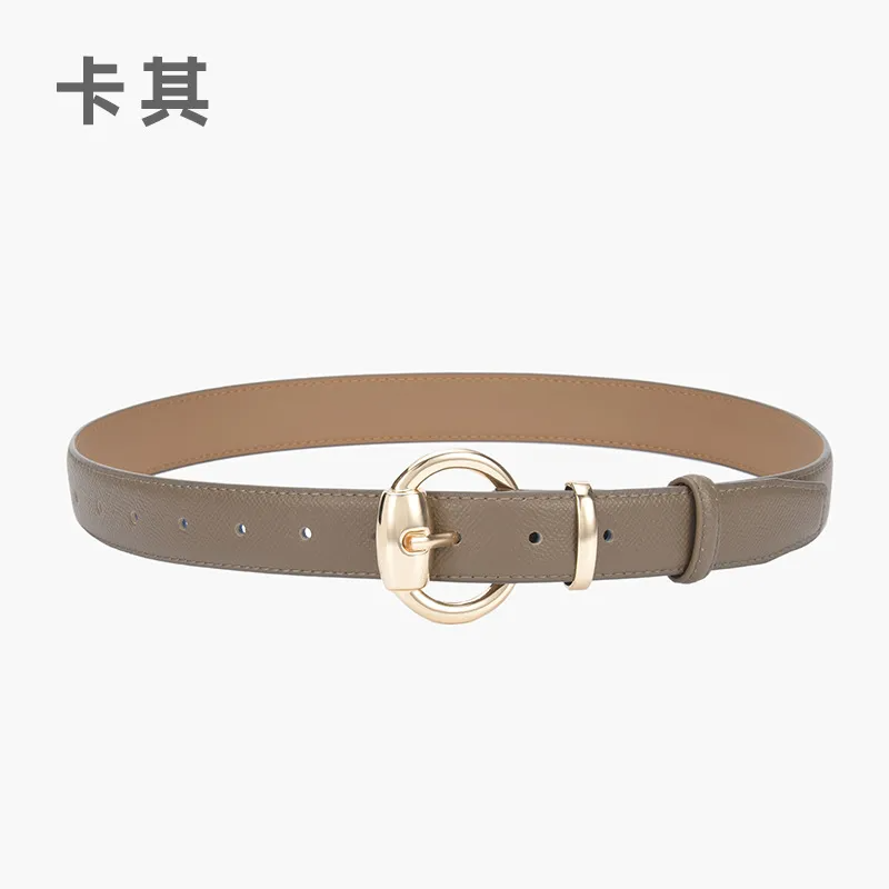 Women'S Fashion Casual Personality Alloy Pin Buckle Leather Belt