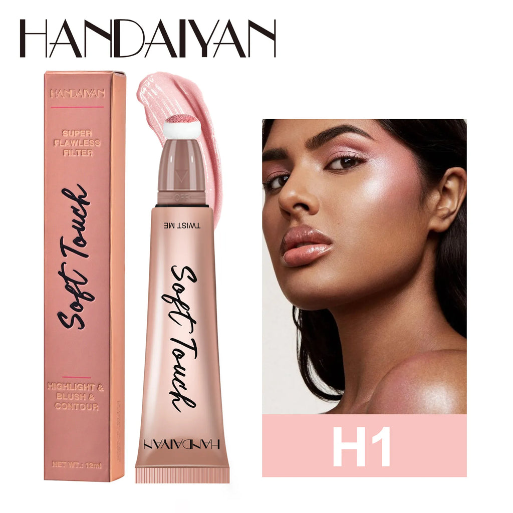 3 Pcs Handaiyan Women Highlight Brighten Fine Shimmer Matte 6-Color Red Contour Pen