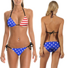 Women'S Sexy Summer Vacation Star Stripe Flag 3d Print Swimsuit Two-Piece Bikini Set