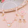 (Buy 1 Get 1) Children Kids Baby Fashion Girls Heart Pearl Bead Necklace Bracelet Earrings Set