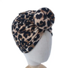 Fashion Leopard Bow Doughnuts Flower Shaped Cotton Hat