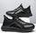 Men Leisure Sports Versatile Round-Toe Flat PU Lace-Up Low Top Thick-Soled Sneakers