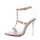 Women Sexy Rivet Decorative Buckle Design Pointed Open Toetransparent Stiletto Sandals