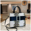 Women Retro Fashion Crocodile Print Large Capacity Handle Shoulder Bag