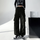 Women Casual High Waist Loose Solid Color Cargo Pants