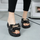 )2 pairs) Women Fashion Bow Thick-Soled Slippers